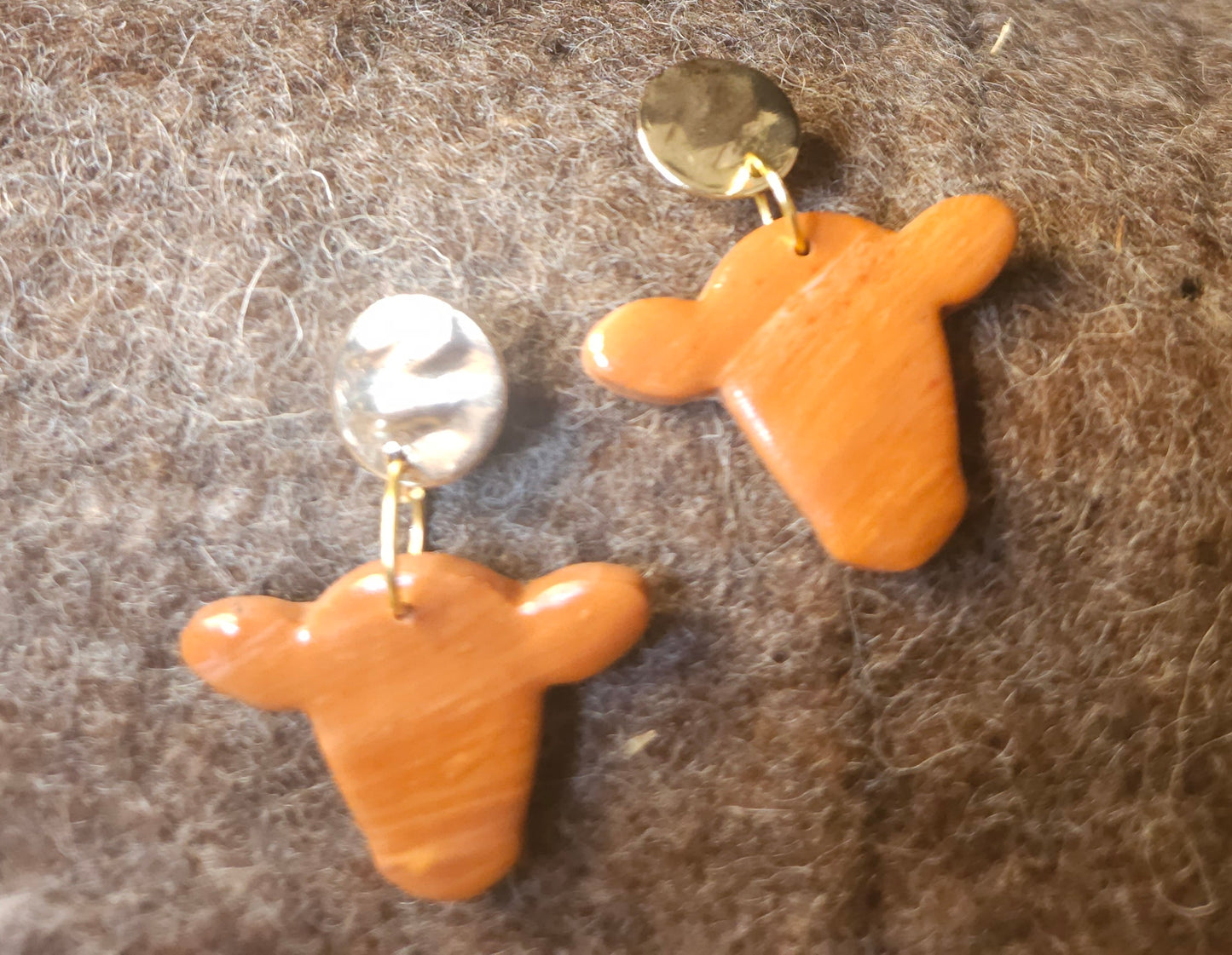 Tan cows, Poly clay